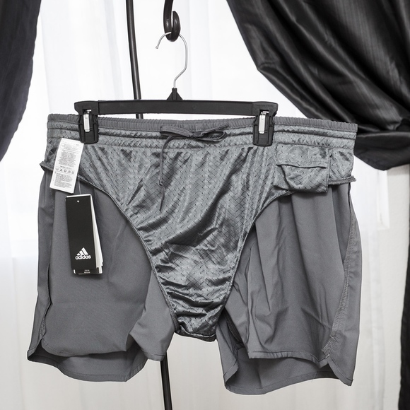 ADIDAS / MEN'S GREY SHORTS SIZE XL4" - Picture 8 of 8